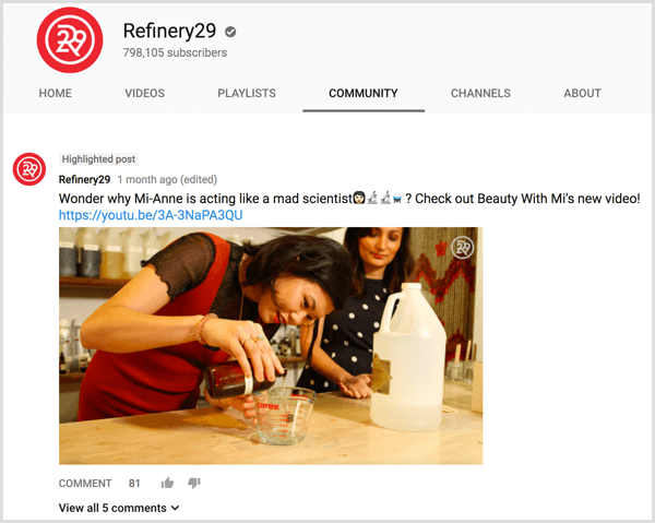 11 - Как использовать вкладку «Сообщество» на YouTube для взаимодействия со зрителями